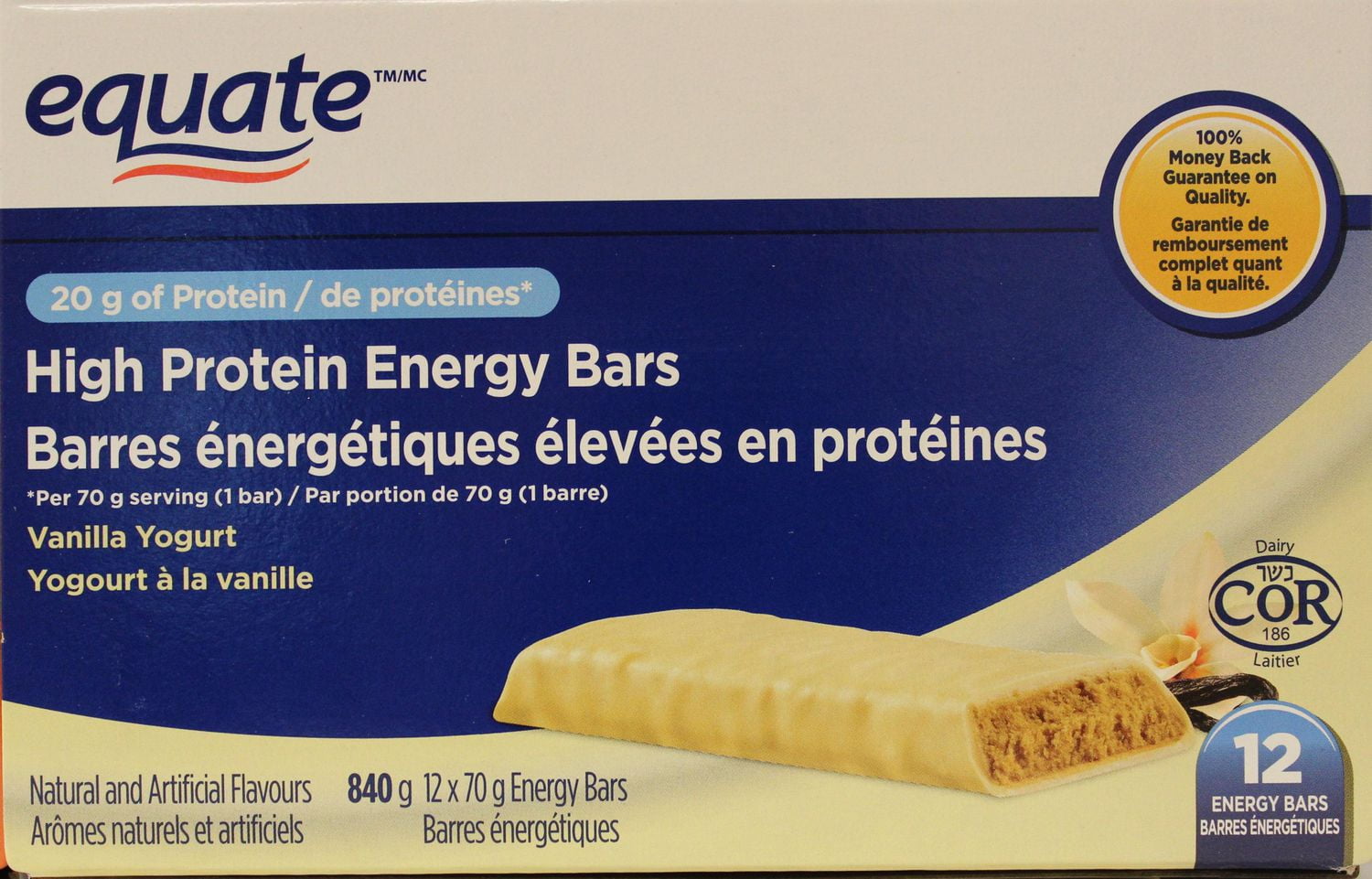 Equate High Protein Energy Bars 70g Walmart Canada