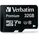 Carte MicroSDHC Verbatim 32 Go classe 10 avec adaptateur, noir – image 1 sur 1