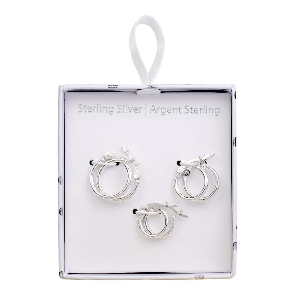 Luxury Designs Set of 3 Polished hoops