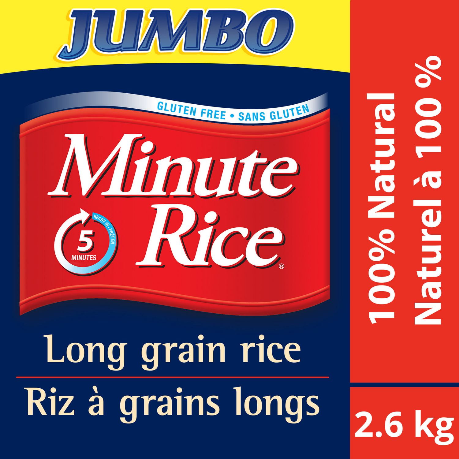 Minute Rice® Premium Instant Long Grain White Rice, 2.6 kg Jumbo