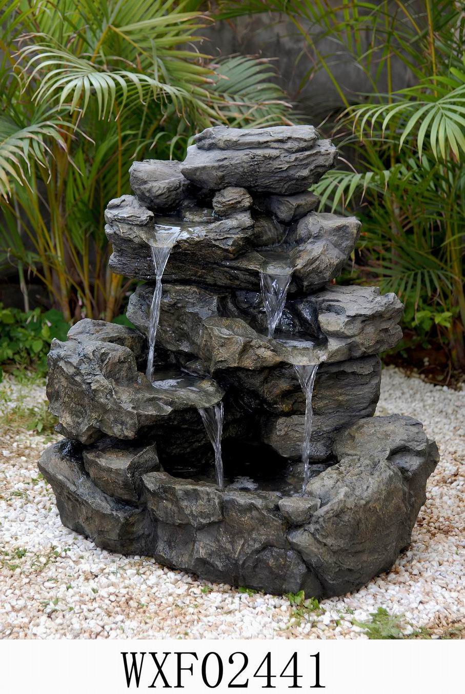 Fontaine extérieure de pichets en cascade en résine Luxen Home 
