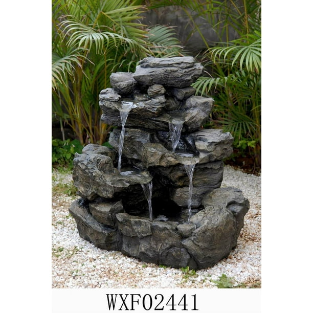 Fontaine pour patio hometrends en forme de chute de pierre