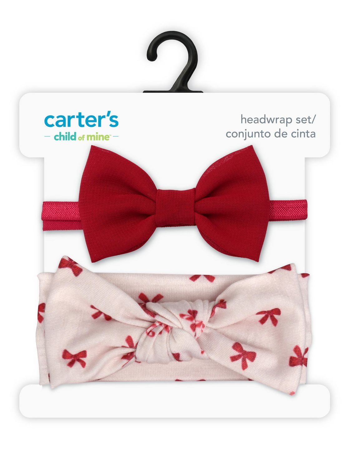 Carter's Child of Mine, Baby Girl Plume Holiday Headwrap, 2 Pack, One Size