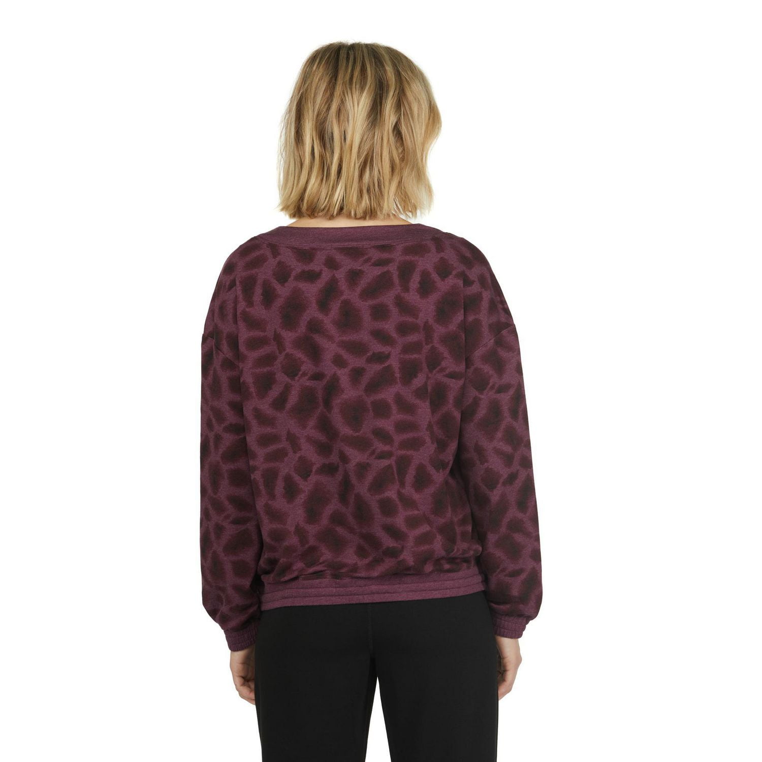 MEXX Women’s printed baby French terry scoop neck top