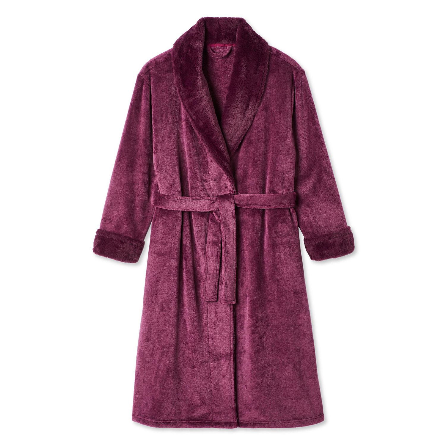 Robe de chambre à col en similifourrure George pour femmes