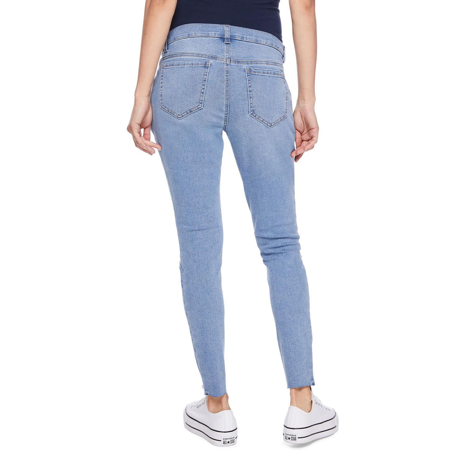 Jean en denim ajusté usé à porter par-dessus le ventre Paisley Sky Maternité Tailles P-TTG