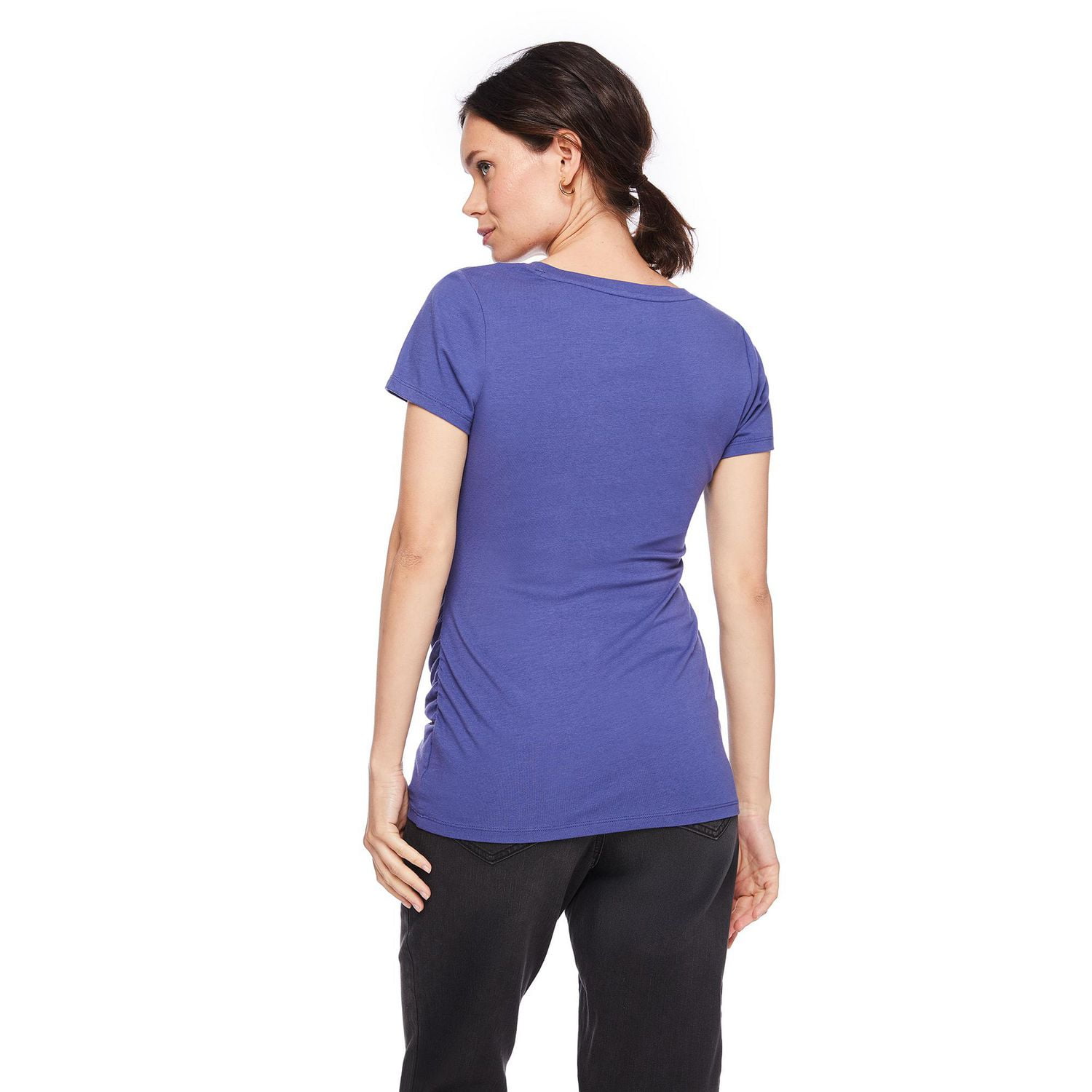 Paisley Sky Maternity Short Sleeve V-Neck Tee