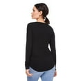thumbnail image 4 of Paisley Sky Maternity Long Sleeve Snap Henley Top, 4 of 6