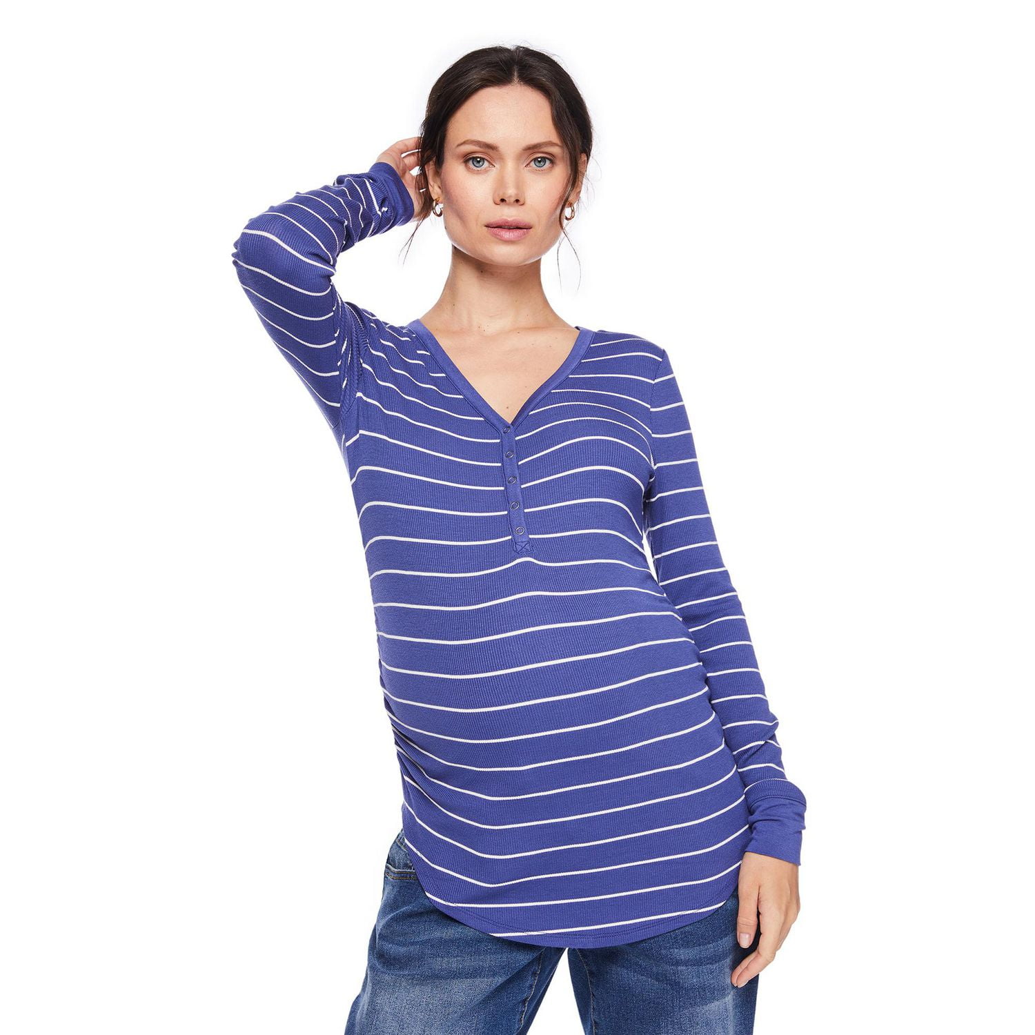 Haut henley à manches longues Paisley Sky Maternit