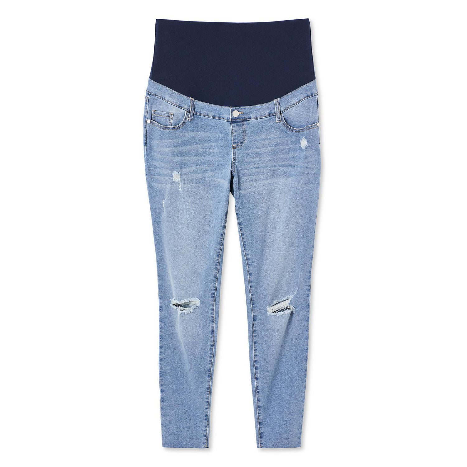 Paisley Sky Maternity Over the Belly Distressed Skinny Denim Jean, Sizes S-XXL