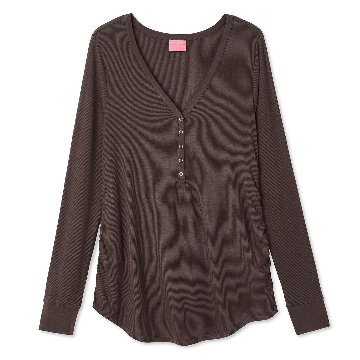 Haut henley à manches longues Paisley Sky Maternité Tailles P-TTG