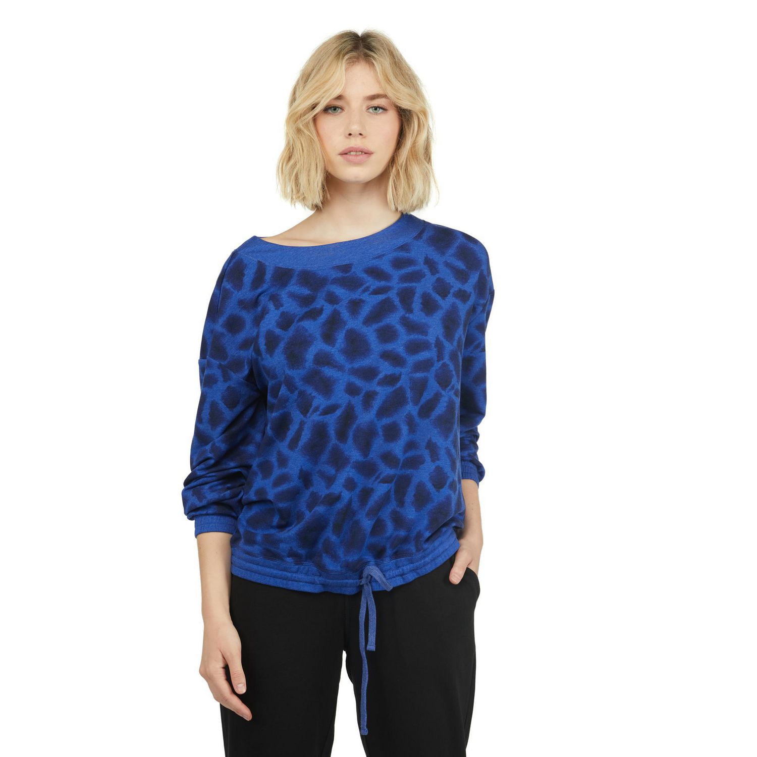 Haut imprimé en molleton de cotton MEXX à encolure dégagée pour femmes