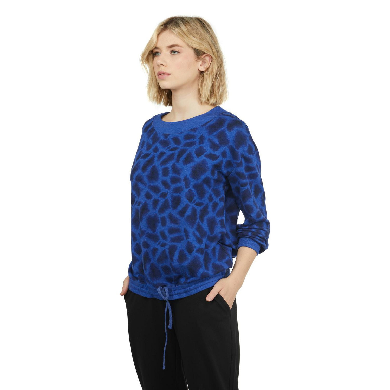 MEXX Women’s printed baby French terry scoop neck top