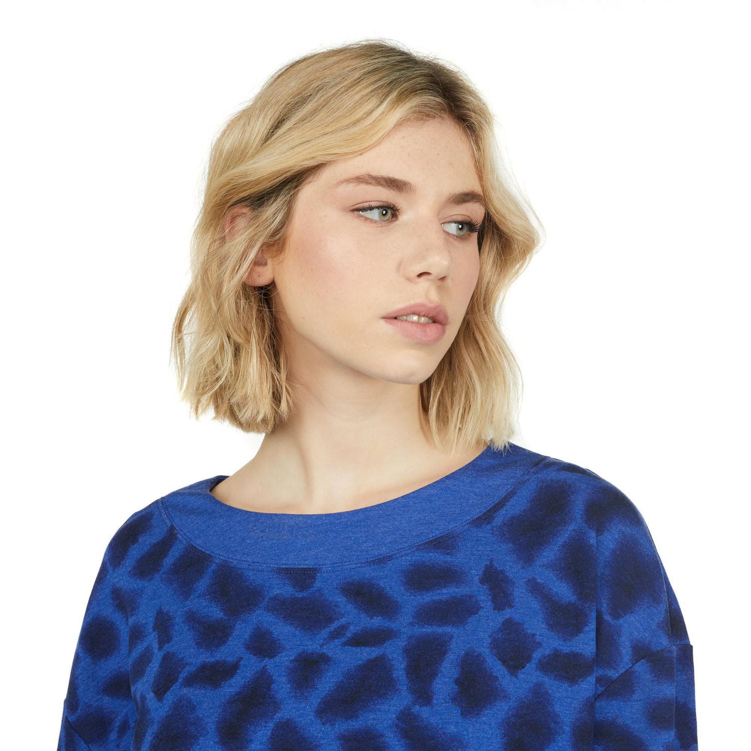 Haut imprimé en molleton de cotton MEXX à encolure dégagée pour femmes