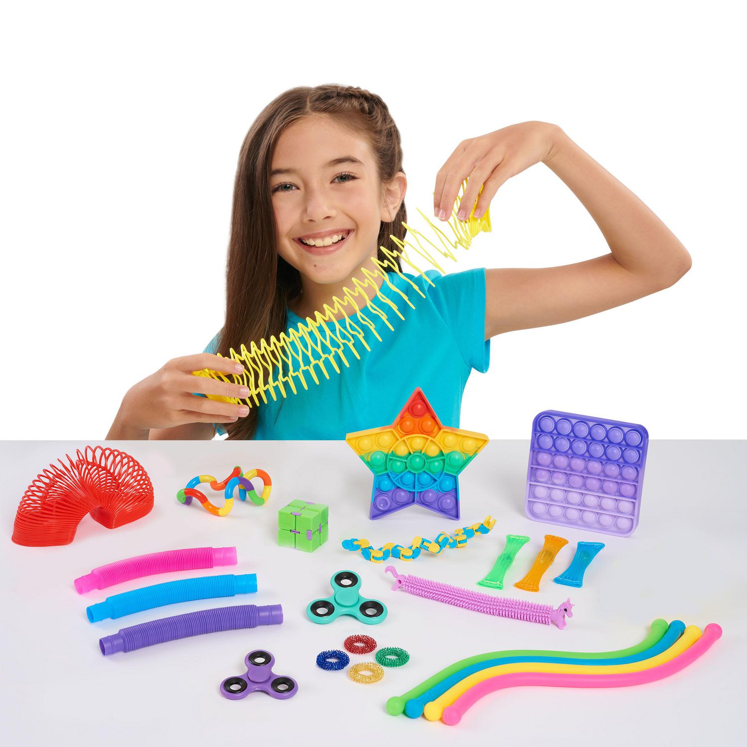 Ensemble de jouets sensoriels Fidget pour enfants adultes, soulage le  stress et l'anxiété, pack de jouets Fidgets, jouets spéciaux parfaits pour  la salle de classe du bureau à domicile (#41) 