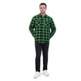 thumbnail image 1 of John Deere Flannel Plaid Quilted Shirt Jacket, 1 of 3