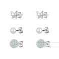 thumbnail image 1 of Luxury Designs Sterling Silver Set of 3 earring studs, 1 of 5