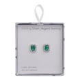 thumbnail image 2 of Luxury Designs Emerald Cut Green Spinel Halo Stud Earrings, 2 of 2