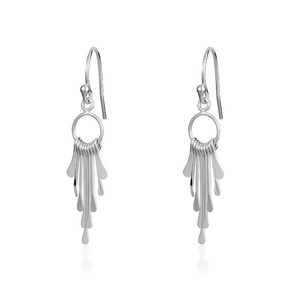 Luxury Designs Boucles d'oreilles pendantes en argent sterling