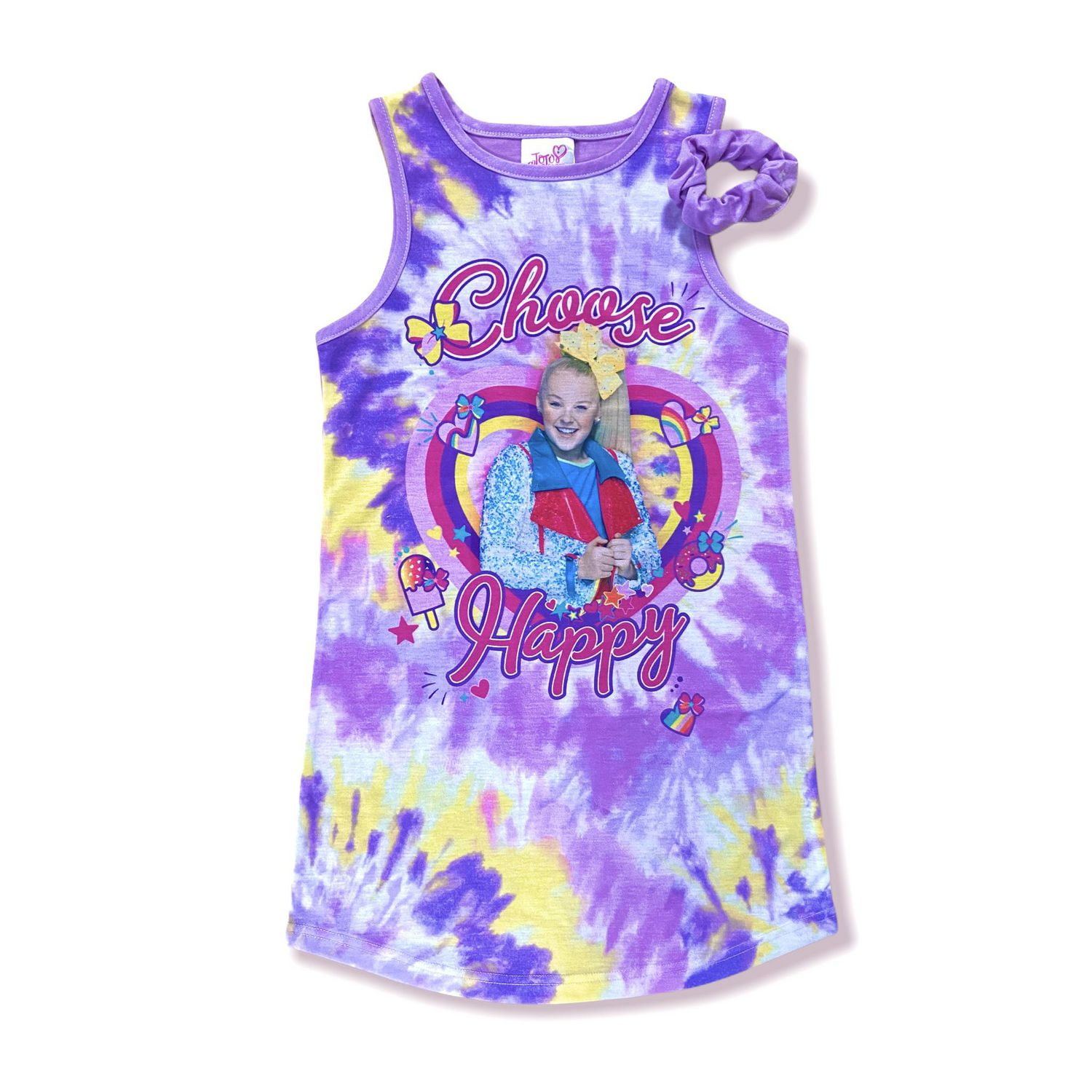 Jojo Siwa Robe de nuit imprimé avec attache pour les cheveux pour fille