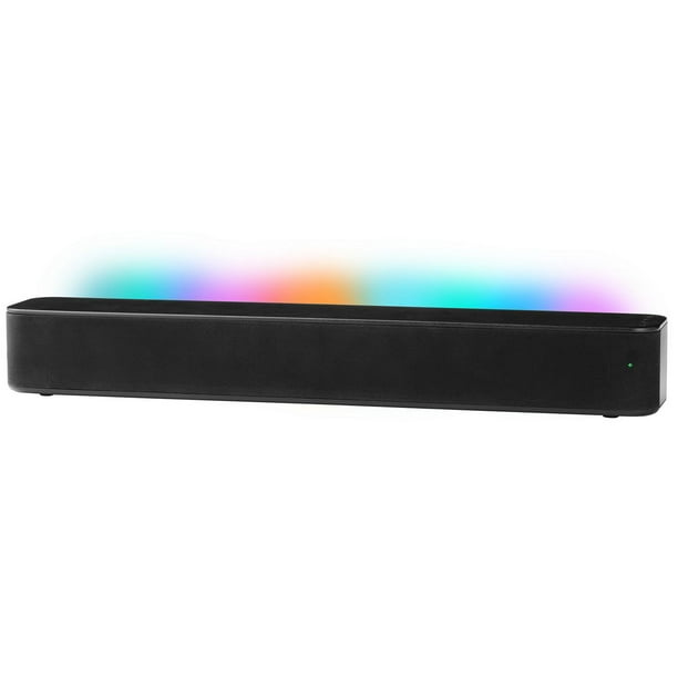 Barre de son Bluetooth 2.0 de 50,8 cm à 2 haut-parleurs et éclairage multicolore à DEL onn. 120 watts