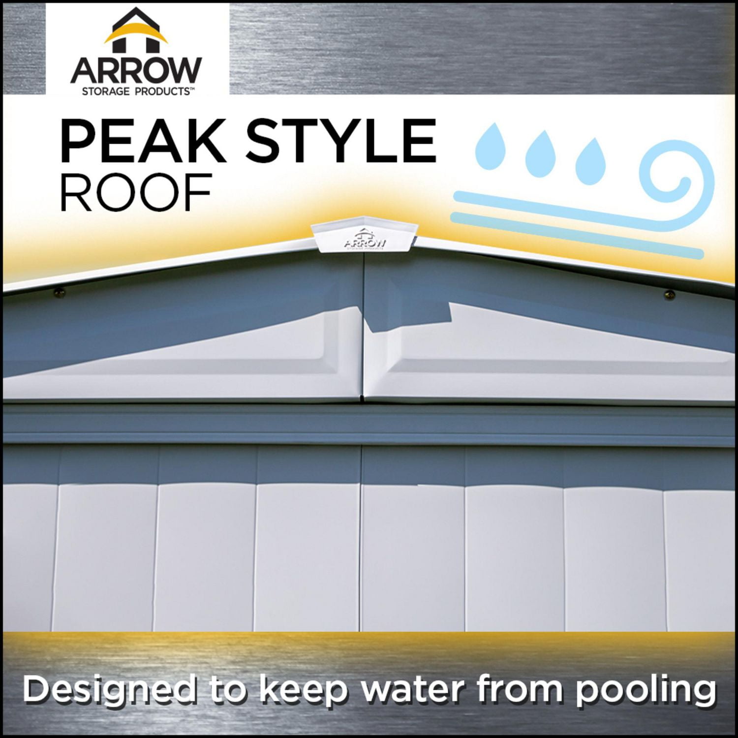 Arrow Classic Steel Storage Shed, 6x7, Vert sauge