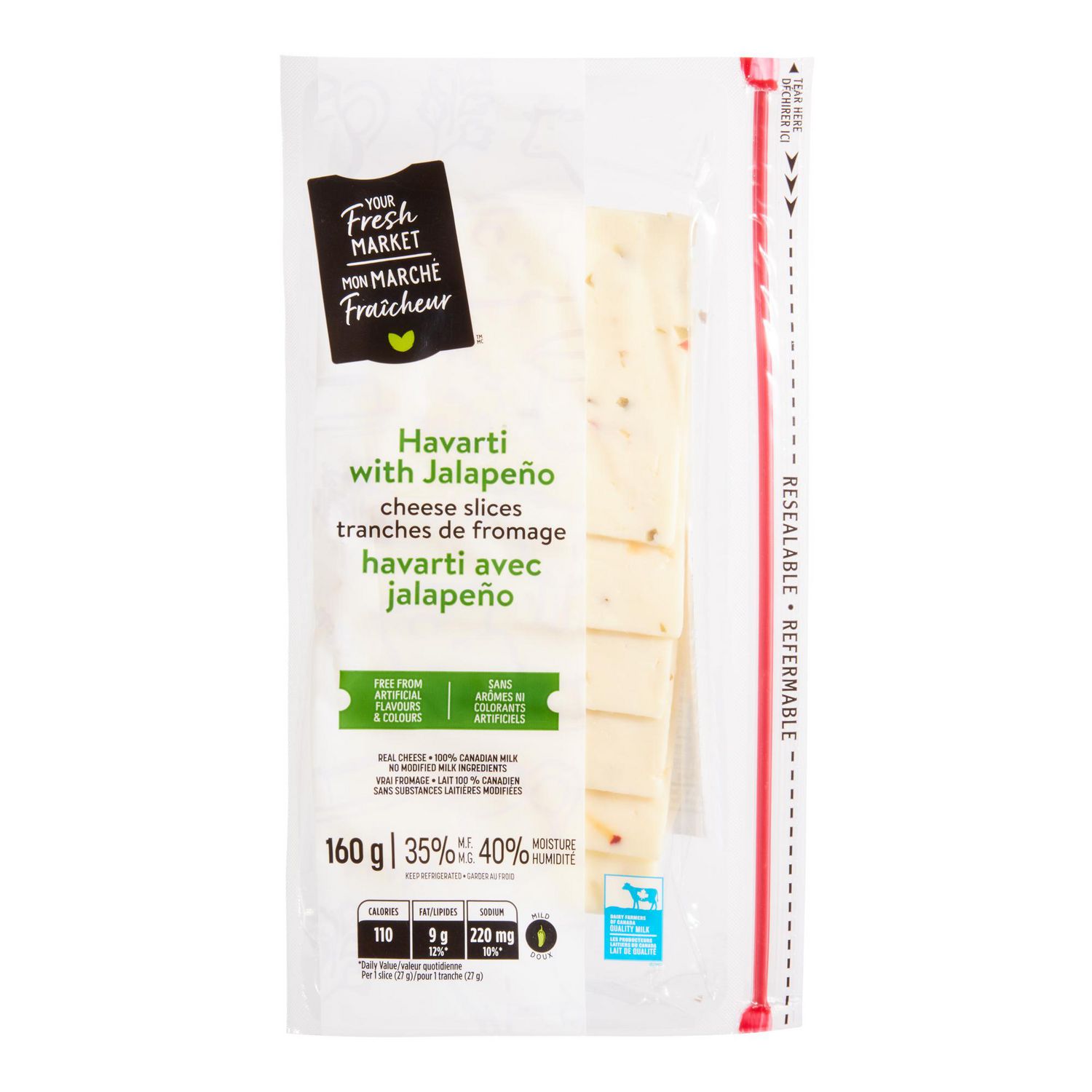 Fromage havarti Mon marché fraîcheur avec jalapeño