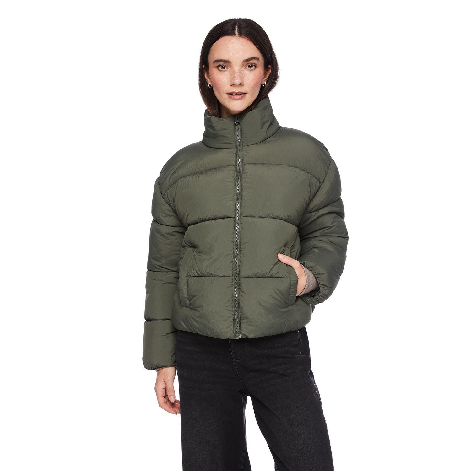 George Women's Short Puffer Jacket, Sizes XS-XXL