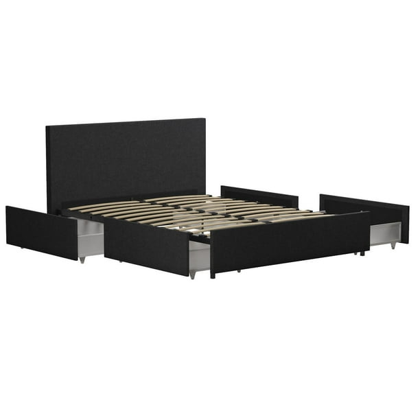 Novogratz Kelly Upholstered Bed with Storage Walmart.ca