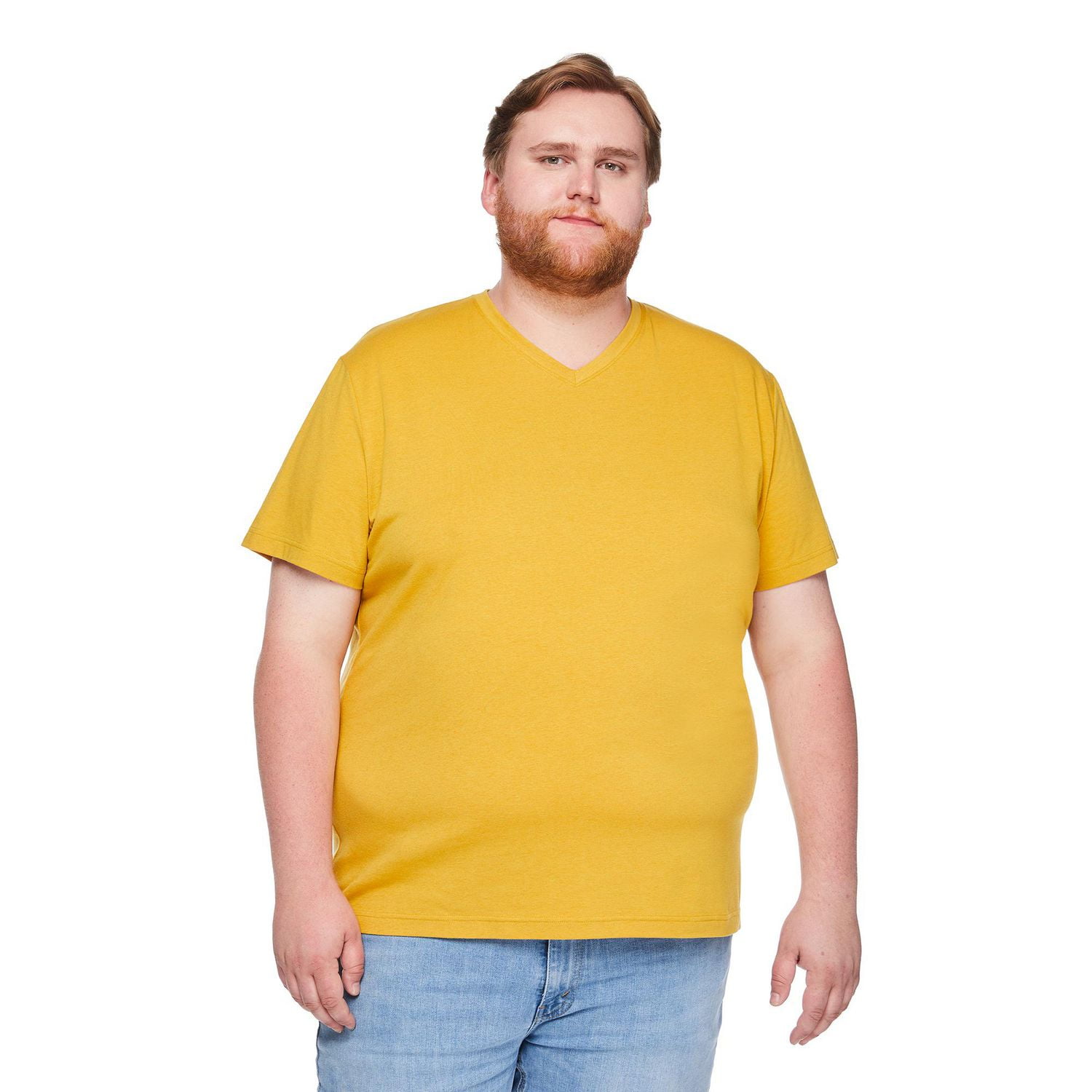 T-shirt extensible avec encolure en V George pour hommes