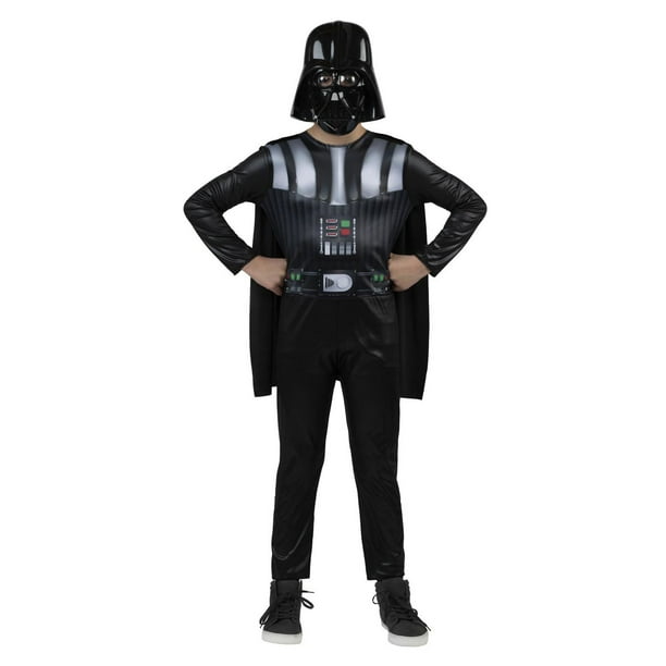 STAR WARS DARTH VADER YOUTH COSTUME - Jumpsuit with Detachable Cape and ...