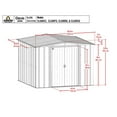 thumbnail image 3 of Arrow Classic Steel Storage Shed, 8x8, Charcoal, 3 of 9