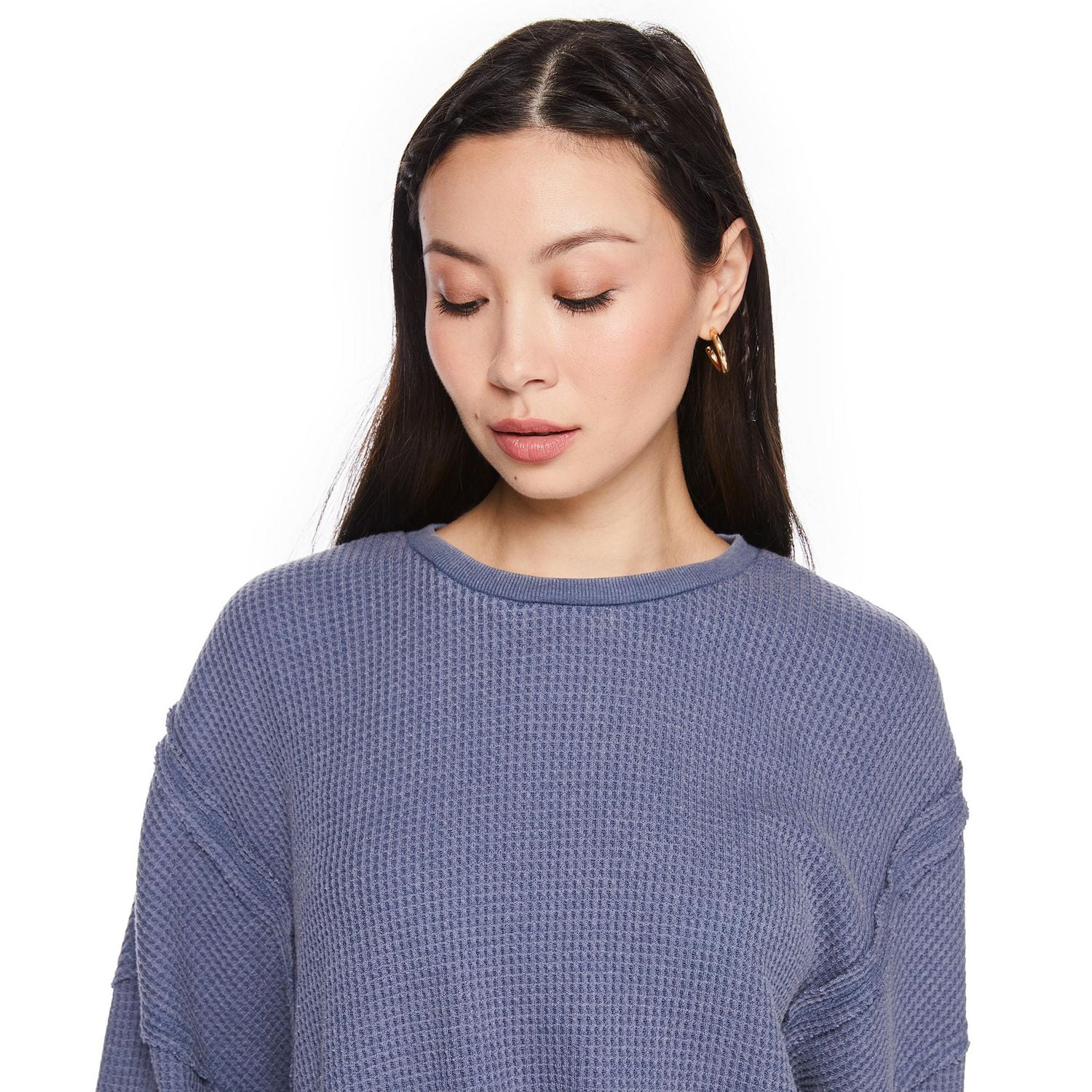 Wild Skye Women's Long Sleeve Waffle Top, Sizes XS-XL