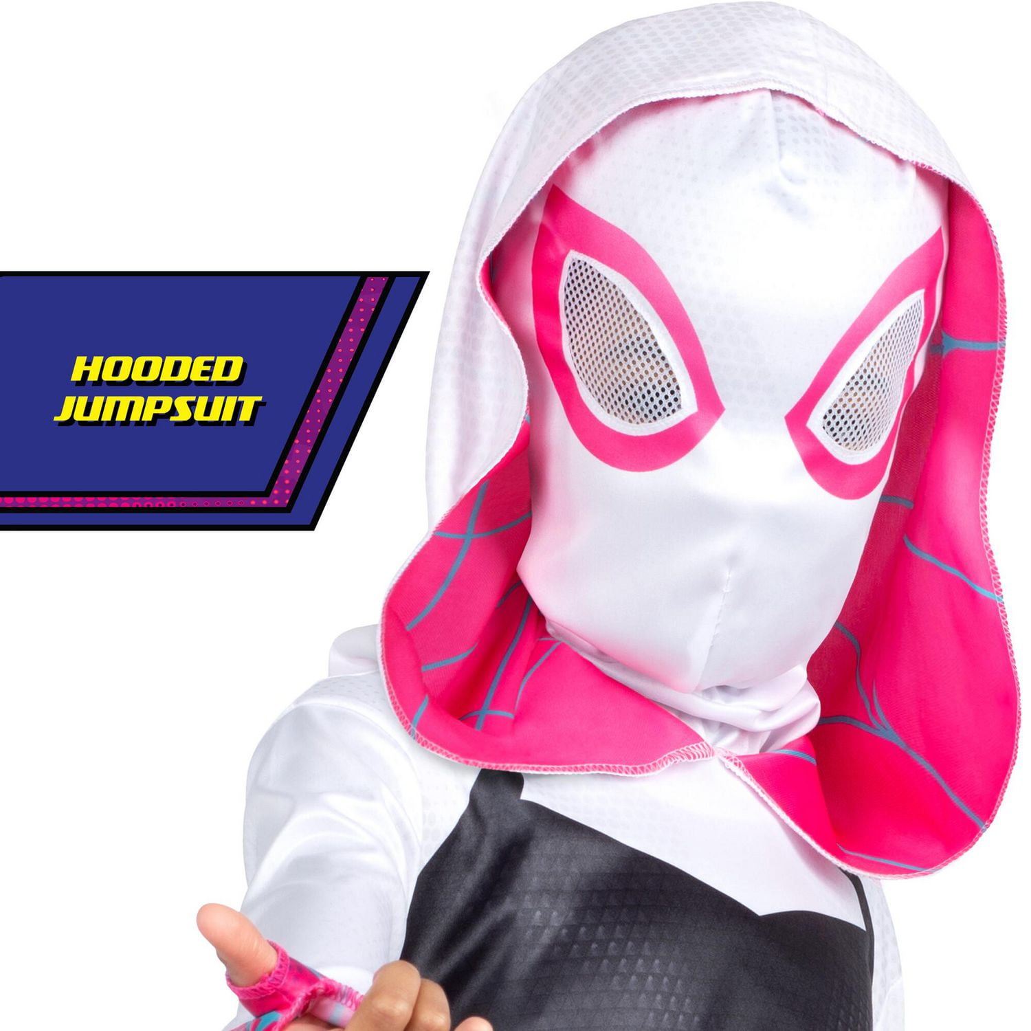 Marvel Spider Gwen Costume for Kids Hooded Jumpsuit S