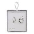 thumbnail image 2 of Luxury Designs Sterling Silver Cubic Zirconia Click Hoops, 2 of 2