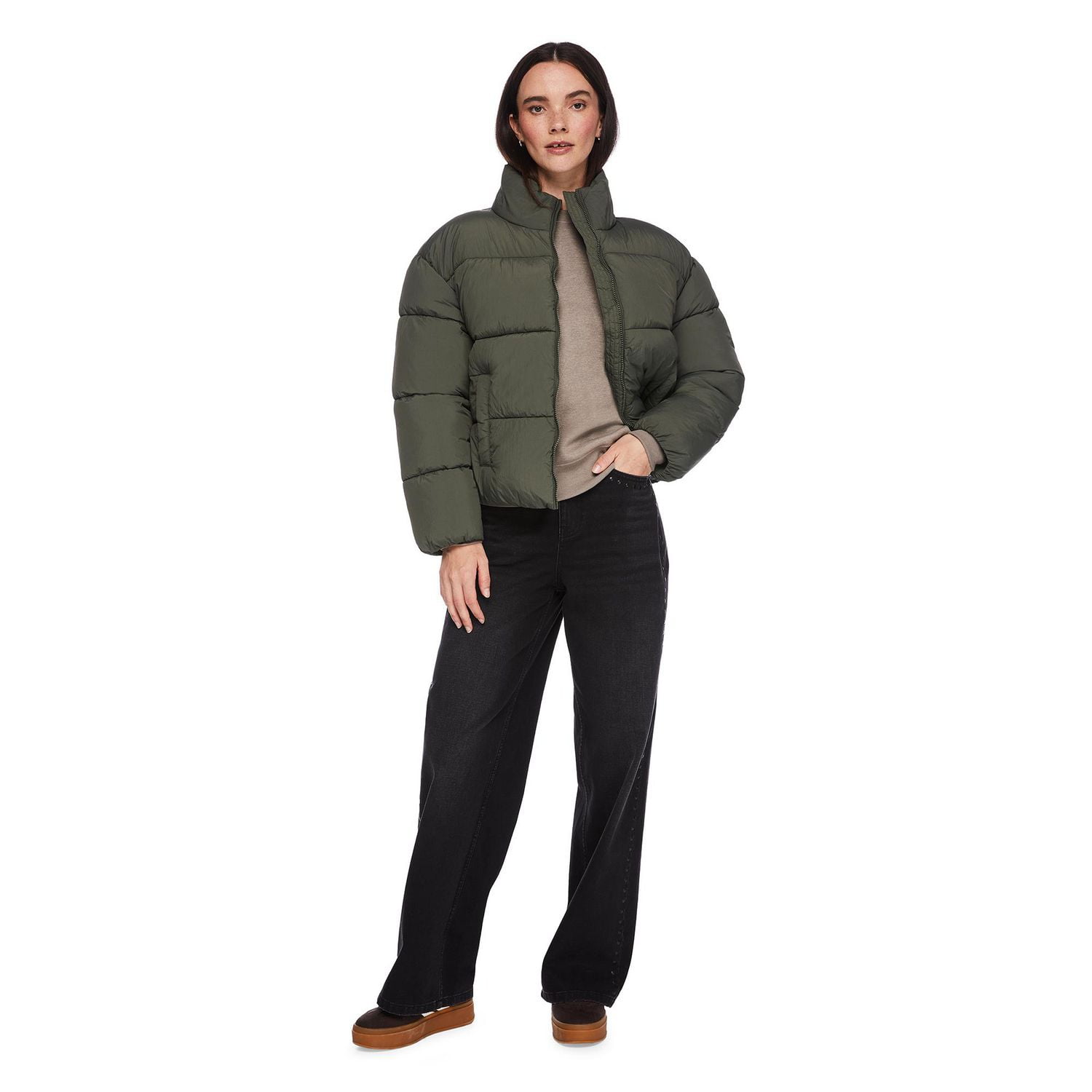 George Women's Short Puffer Jacket, Sizes XS-XXL