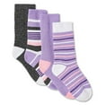 thumbnail image 1 of Athletic Works Girls' Crew Socks 4-Pack, 1 of 1