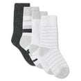 thumbnail image 1 of Athletic Works Girls' Crew Socks 4-Pack, 1 of 1