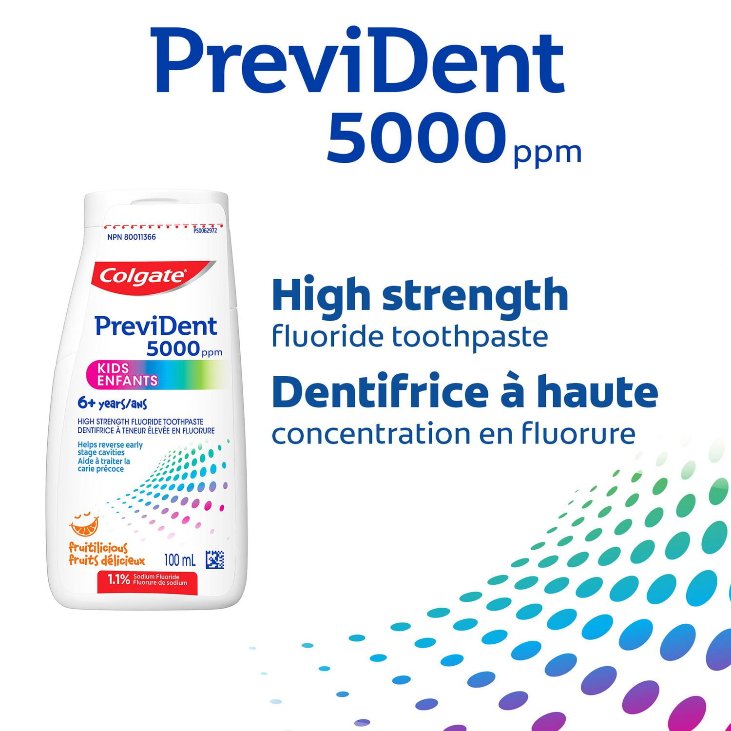 Colgate PreviDent 5000 Kids High Fluoride Toothpaste, Fruitilicious, 100 mL