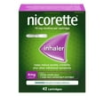 thumbnail image 3 of Nicorette Nicotine Inhaler Refills, Inhaler Quit Smoking and Smoking Cessation Aid, NRT Products, 4 mg, 42 cartridges, 3 of 5