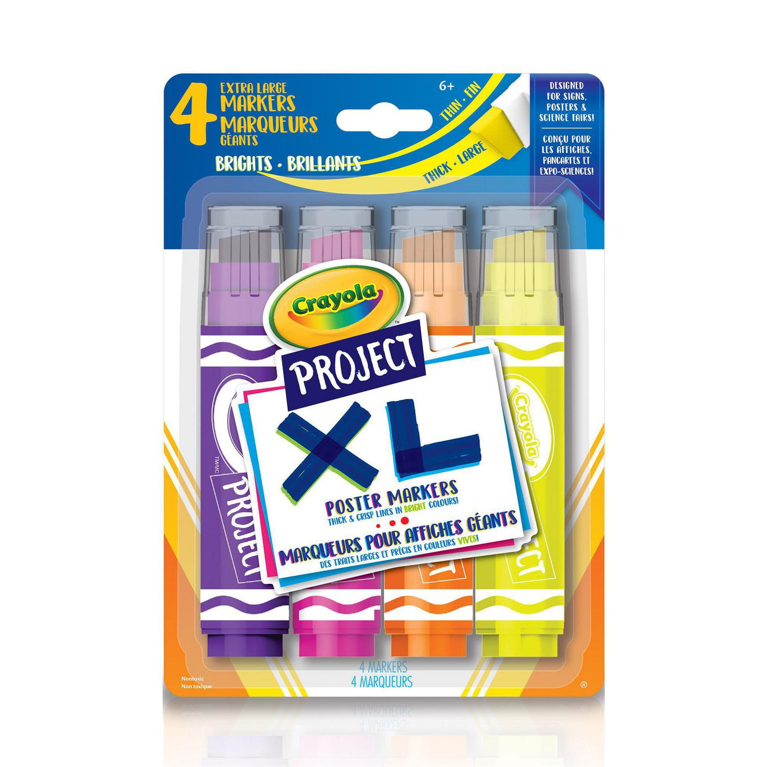 Crayola Project 4 XL Poster Markers, Bright Colours Walmart Canada