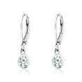 thumbnail image 1 of Luxury Designs Bezel set CZ Dangling Leverback Earrings, 1 of 2