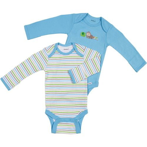 Gerber Onesies® brand 2pk BOY long sleeve onepiece underwear w/ Mitten