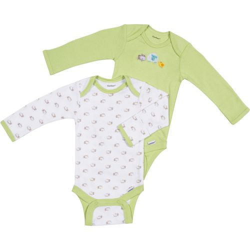 Gerber Onesies® brand 2pk UNISEX long sleeve onepiece underwear w
