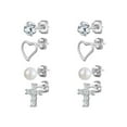 thumbnail image 1 of Luxury Designs Sterling Silver Set of 4 earrings, 1 of 2