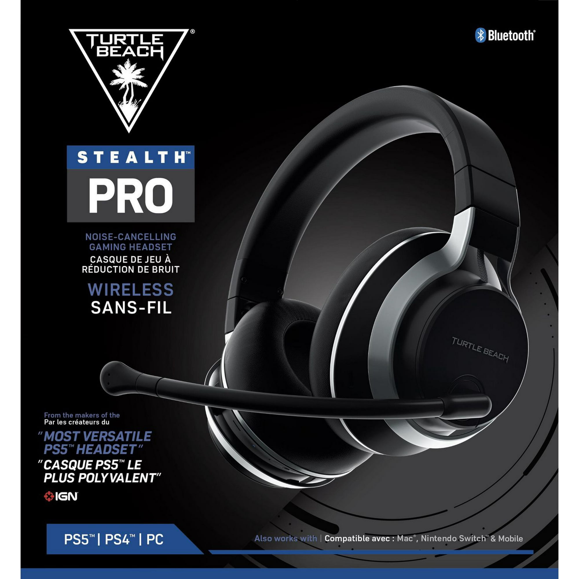 Turtle Beach® Stealth™ Pro Multiplatform Wireless Noise-Cancelling Gaming  Headset for PlayStation® (Black) 