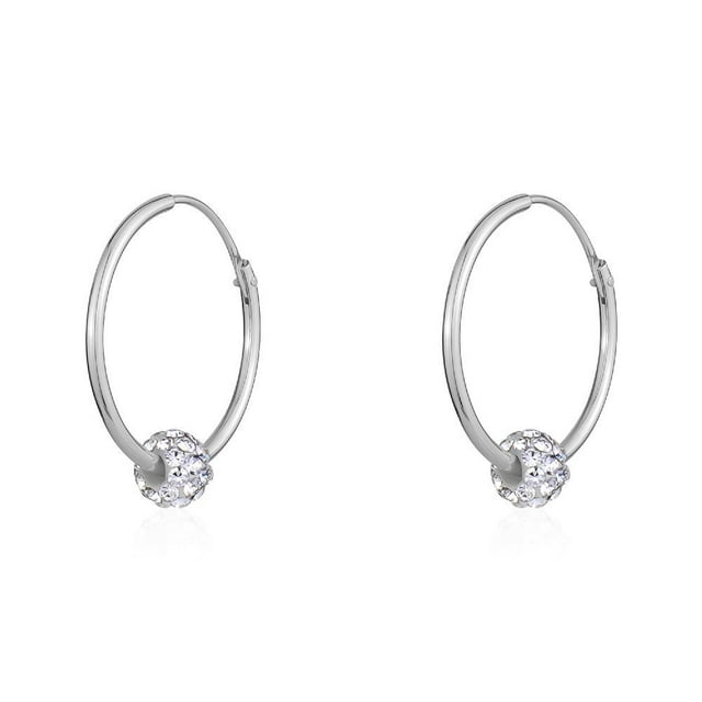 Luxury Designs Crystal ball Hoops