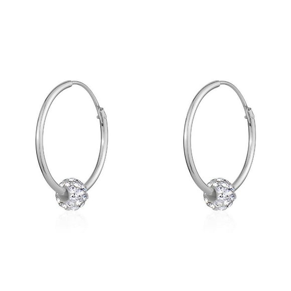Luxury Designs Crystal ball Hoops