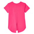 thumbnail image 2 of Athletic Works Girls' Split Back Short Sleeve Tee, 2 of 2