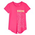 thumbnail image 1 of Athletic Works Girls' Split Back Short Sleeve Tee, 1 of 2